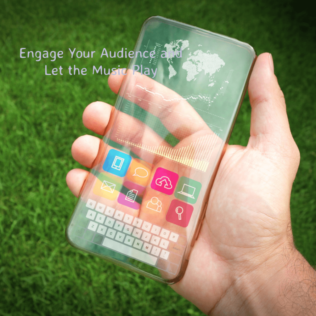 Post your story, engage with your audience, and let the music play