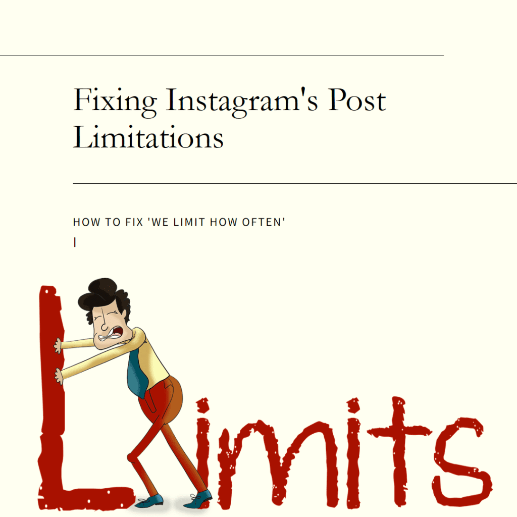 How to fix we limit how often instagram