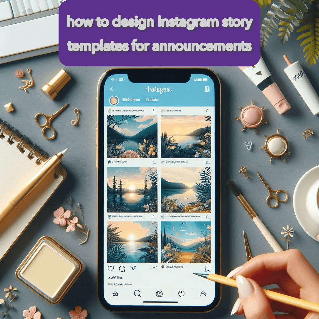 How to design instagram story templates for announcements