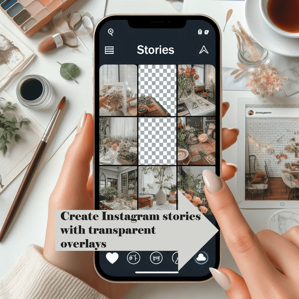 how to create instagram stories with transparent overlays