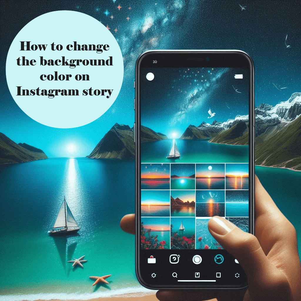 How to change background color on instagram story