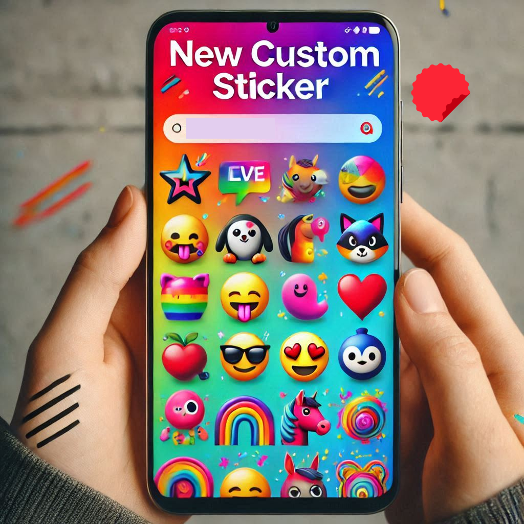 new custom sticker feature