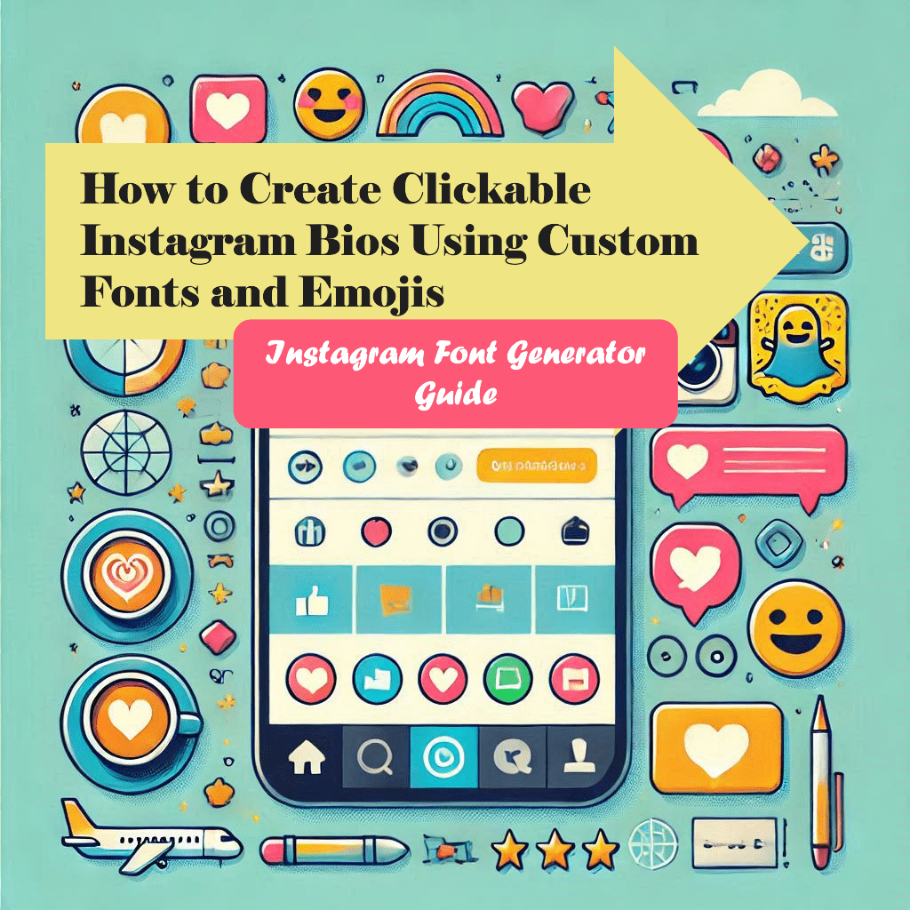 how to create clickable instagram bios using custom fonts and emojis