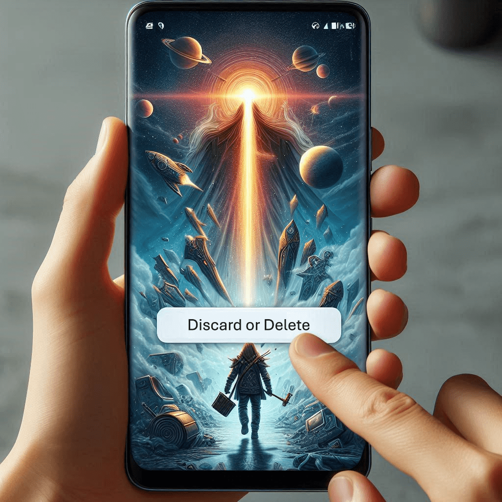 Tap Discard or Delete and confirm the action when prompted