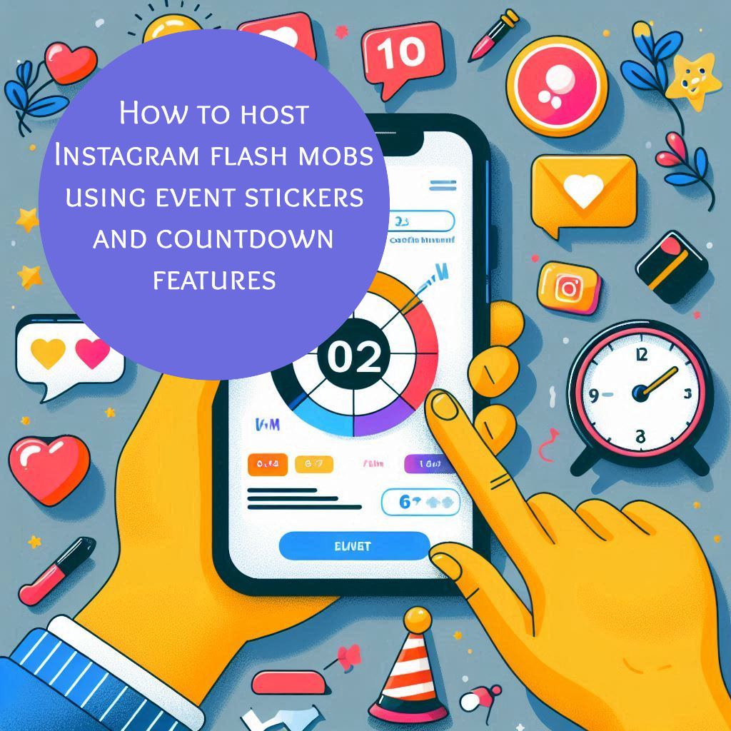 how to host instagram flash mobs using event stickers and countdown features